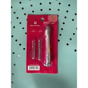 UnlimitArt Hand Drill for Wood & Resin w/ 1.5mm 2mm Bits Jewelry Craft